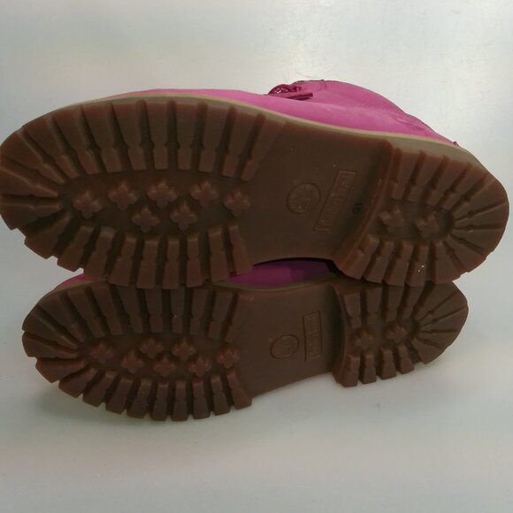 Timberland Boots Women's Size 7 Pink Nellie Chukka Nubuck Leather Shoes - Picture 9 of 10